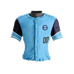 Conjunto de uniforme de béisbol para hombre, superventas, transpirable, 100% algodón, logotipo frontal, posición para equipos deportivos - Product Image 2
