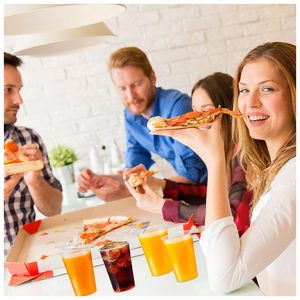 Gobelets jetables en PET/PLA, sans BPA, écologiques, sans PFAS, étanches, durables, tailles de 10 à 24 oz, en vrac, pour les fêtes, les mariages, le camping - Product Image 4