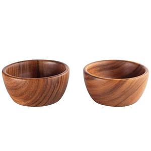 ชามไม้แบบเรียบง่ายสำหรับตกแต่งเครื่องใช้บนโต๊ะอาหารในบ้านและโรงแรมชามไม้ดีไซน์ทำมือสำหรับผสมสลัดผลไม้และเสิร์ฟ - Product Image 3