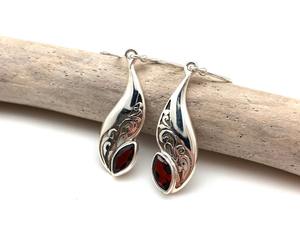 Boucles d'oreilles classiques faites à la main 925 bijoux en argent massif pour femmes 925 argent Sterling grenat pierres précieuses Style Boho boucles d'oreilles cadeau pour - Product Image 4