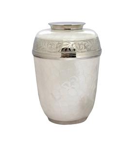 Classic Engraved Adult Urn Green and Gold Decorative Brass Cremation <b>Keepsake</b> for Ashes <b>Memorial</b> Metal Work Urn - Product Image 5