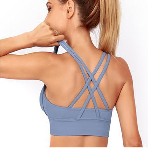 Vêtements de sport de yoga sans couture pour femmes de qualité supérieure, soutien-gorge de sport léger uni, tailles plus, haute qualité, vente en gros, personnalisé, devant adulte - Product Image 2