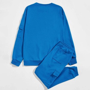 2024 nouveauté hommes coton polaire sweat ensemble personnalisé col rond Jogging survêtement décontracté unisexe Style pour l'hiver - Product Image 2