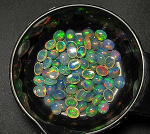 Haute qualité IGI certifié 7 pièces 10 Carats opale éthiopienne naturel Multi feu 8*10mm ovale Cabochon améthyste perle pierres précieuses en vrac - Product Image 5