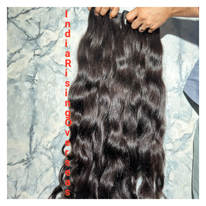 Mèches naturelles vierges indiennes Remy, cheveux humains non traités, texture douce et bouts épais et sains - Product Image 2