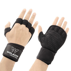 Gants de fitness d'entraînement ventilés avec logo personnalisé de haute qualité Gants de gymnastique unisexes pour l'haltérophilie et le soutien du poignet de haute qualité. - Product Image 1