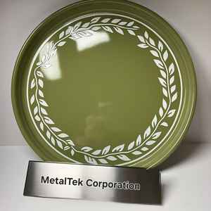 Plateau de service moderne fait à la main à motifs floraux imprimés plateau de service rond personnalisé couleur collation boisson organisateur de cadeaux décoratifs plateaux en fer de luxe - Product Image 5