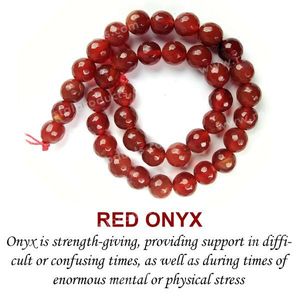 Natural Red Onyx 6mm Smooth <b>Crystal</b> Stone <b>Beads</b> <b>for</b> <b>Jewelry</b> <b>Making</b> 35-40 Pieces - Product Image 3
