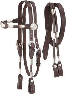 ขายส่งหนังตะวันตกกระดูกและปลอกคอชุดเครื่องมือที่วางศีรษะปลอกคอม้าตะวันตกกระดูกชุดcevalbrido - Product Image 3