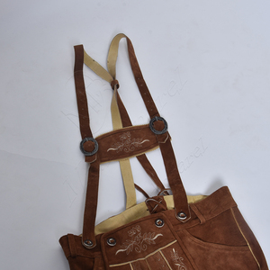 Ropa de hombre, ropa de calle, pantalones cortos bordados de cuero Lederhosen, fabricante personalizado, Lederhosen vaca bávaro para hombre - Product Image 4