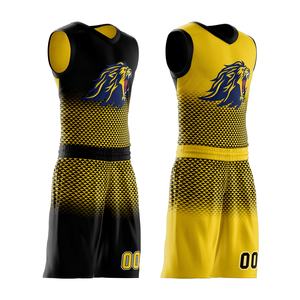 Conjuntos de uniformes de baloncesto reversibles, pantalones cortos de malla, logotipo personalizado, camisetas de hombre, ropa de equipo, doble cara, transpirable, rendimiento - Product Image 2