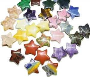 Cabochon de sculpture d'étoile de 15mm de pierres précieuses naturelles certifiées faites à la main en argent multicolore de haute qualité en laiton or bijoux certifiés IGI - Product Image 1