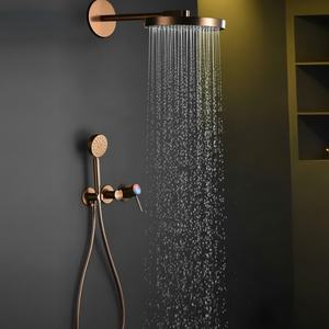 Système de douche thermostatique numérique moderne 7 fonctions Noir mat Montage mural Prix d'usine Expédition mondiale - Product Image 4