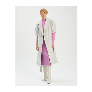 Manteau à manches courtes en laine mélangée BGN pour femmes Modèle W24K197 - Product Image 3