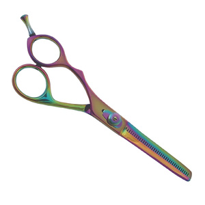 Tijeras profesionales de peluquería de 30 dientes superventas, acero inoxidable de alta calidad, afiladas y romas ajustables de Pakistán - Product Image 3