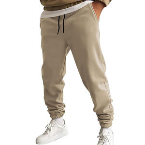 Pantalon de jogging pour homme, streetwear décontracté, imperméable, anti-boulochage, poids moyen, logo personnalisé, coupe ajustée, polyester lavé - Product Image 2