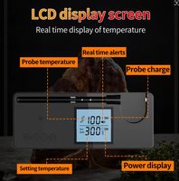 Thermomètre numérique intelligent sans fil pour viande avec écran LCD, application longue portée, adsorption facile et étanchéité IP67