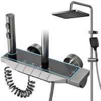 Meilleure vente en stock : Ensemble de douche thermostatique à touches piano, 4 modes, 4 sorties, jet doux, chromé – Le favori d'Europe et d'Amérique
