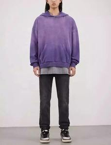 Customizable <b>Oversized</b> Men's Acid Wash Hoodie <b>Vintage</b> French Terry Cotton Fleece <b>Sweatshirt</b> Streetwear for Winter - Product Image 2