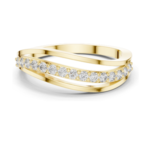 Bague élégante pour femme avec diamant de laboratoire de 0,225 carats, clarté VVS-VS EF, or 18 carats, 14 carats, 10 carats et argent 925, rose, jaune, blanc - Product Image 2