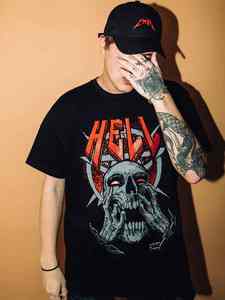 Unisex Vintage Short Sleeve Tee Men's Cotton Tshirt Oversized Y2K Streetwear Top Casual Knitted Clothing - Product Image 5