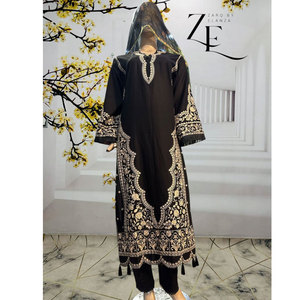 Salwar Kameez Indio-Pakistaní Preconfeccionado con Bordado, Ropa Casual para Mujer, Tela Ligera, Absorbe la Humedad, Secado Rápido, Cómodo - Product Image 2
