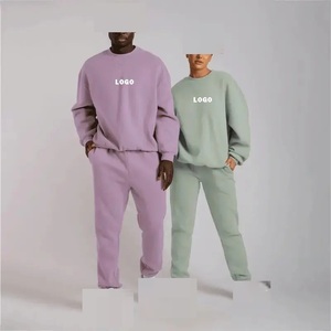 Ropa deportiva personalizada para hombre, conjunto de ropa de calle, sudadera de cuello redondo de lana, Jogger, entrenamiento de invierno, estilo informal, de talla grande, transpirable - Product Image 2