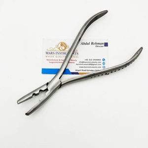 Alicates de curva de 2 orificios Acero inoxidable de grado quirúrgico Kit de herramientas de extensión de cabello de uso comercial plateado de 7 pulgadas - Product Image 2