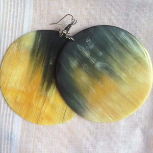 100% boucles d'oreilles corne de qualité supérieure bijoux par glowin fashion - Product Image 6