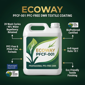 ECOWAY PFCF-001 Nouveau Revêtement Textile DWR Durable de Qualité Supérieure, Matériau PU/Acrylate 20L, Durée de Vie 3 Ans - Product Image 1
