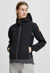 Chaqueta Softshell para mujer Nbrya negra vintage personalizada, precio de fábrica, mangas completas, cremallera impermeable a prueba de viento para exteriores - Product Image 5