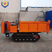 Mini-transporteur chenillé tout-terrain agricole et forestier avec benne hydraulique