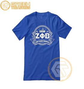 Wholesale Customized Zeta Phi Beta Women's Casual T-Shirts Sorority Apparel High Quality Breathable Cotton - Product Image 2