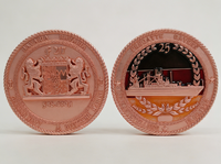 Pièce de collection personnalisée en zinc, émail souple, électroplaquée, commémorative, traditionnelle et moderne, pour le 25e anniversaire