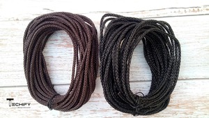 100% véritables cordons en cuir naturel cordon en cuir tressé artisanal pour collier Bracelet cordon en cuir tressé carré fait à la main - Product Image 4