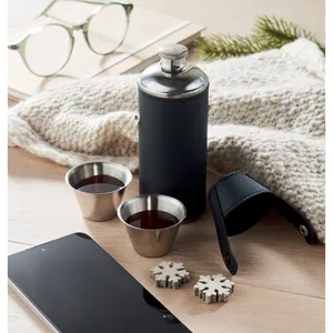 Personalized Cocoon Flask with Shot <b>Glasses</b> Promotional Drinkware Gadgets - Product Image 6