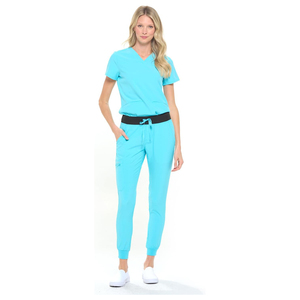 Ensembles d'uniformes médicaux d'hôpital costumes de gommage d'allaitement personnalisés pantalons de survêtement médecins unisexe coton polyester avec veste - Product Image 1
