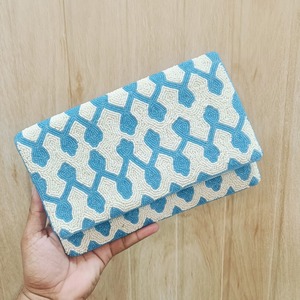 Monedero de fiesta de Otoño de gran capacidad bohemio de moda para mujeres niñas hecho a mano con cuentas bordadas fruta fresa para flecos rosas - Product Image 4