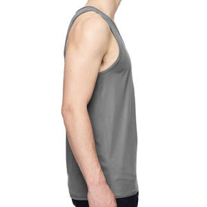 Camiseta de entrenamiento transpirable que absorbe la humedad gris oscuro - Product Image 3