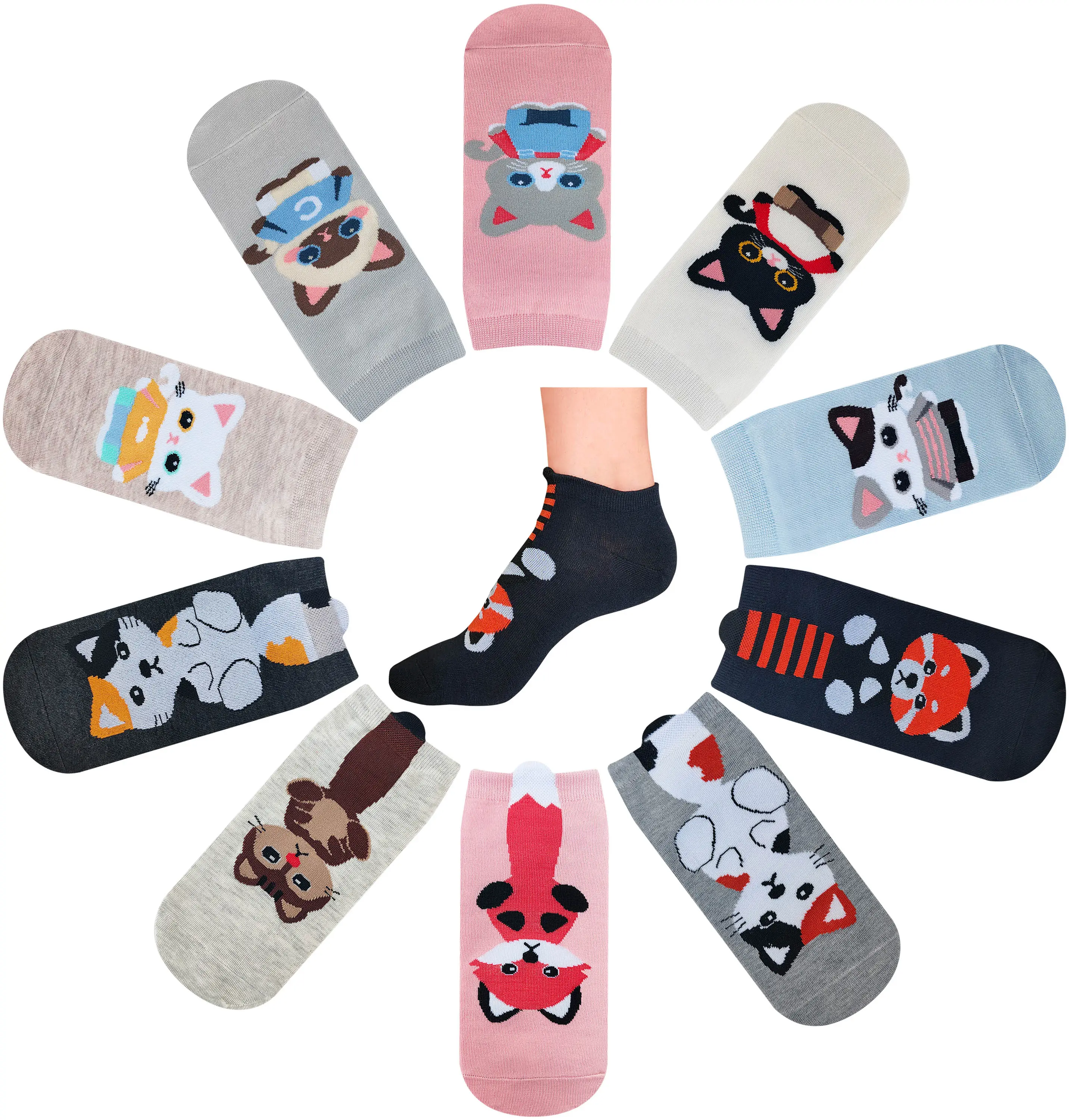 Calcetines divertidos y bonitos para mujer para amantes de los animales y gatos Regalos divertidos y novedosos