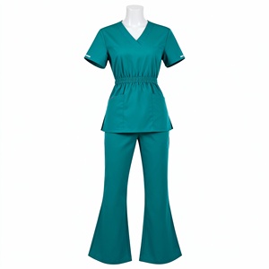 ชุดเครื่องแบบพยาบาลโรงพยาบาลสำหรับผู้หญิงชุดยูนิฟอร์มผ้ายืดสแปนเด็กซ์ชุดเครื่องแบบขัดความงามร้านเสริมสวย - Product Image 3