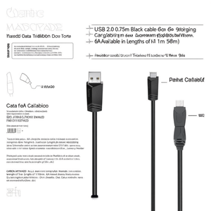 Cavo USB 2.0 Negro 0,75m 00200605 - Product Image 2