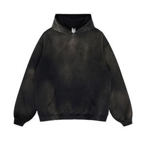 Vente en gros de sweats à capuche surdimensionnés en coton 350gsm sérigraphie personnalisée hiver polaire lourde à épaules tombantes - Product Image 6