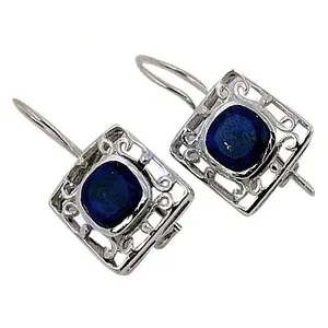 Pendientes de Diamantes Chapados en Oro Rosa para Mujer, Elegantes, Corte Esmeralda, Plata 925, Chapados en Oro, Joyería con Piedras Preciosas - Product Image 1