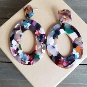 Pendientes de Resina Bordados a Mano, Joyería de Moda de Acero Inoxidable para Mujeres y Niñas, Estilo Clásico para Bodas, Alta Calidad - Product Image 5