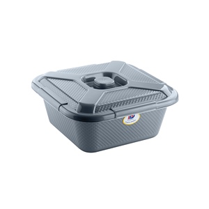 ถังเก็บของอเนกประสงค์พลาสติกสำหรับห้องน้ำในบ้าน มีฝาปิด ขนาด 5.7 ลิตร - Product Image 2