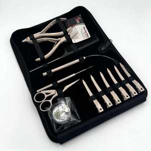 <b>Nude</b> Hair Extension Tools Kit Set Including Micro Link Silicon Bead Pliers Clips Scissor Loop Human Hair Extension Removal Plier - Product Image 2