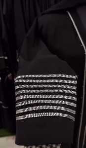 Vestidos tradicionales de Dubái elegantes y modestos Abayas de trabajo de hilo de diamante para mujer, tela transpirable bordada a mano, musulmana para mujer - Product Image 4