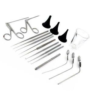 Ensemble de myringotomie manuel en acier inoxydable, 18 pièces, instruments chirurgicaux ORL, qualité professionnelle, approuvé CE, haute qualité, classe I - Product Image 1