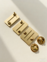Pins de Insignia de Rango de Esmalte Suave, de Zinc Fundido Plateado, de Alto Brillo, de 1/2/3 Barras |   Insignias Metálicas Personalizadas para Uniformes, Diseño de Mariposa